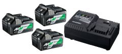 HiKOKI UC18YSL3WA3 BoosterPack - 3 x BSL36A18 Multivolt Accu 36V 2,5Ah/ 18V 5,0Ah Li-Ion + UC18YSL Snellader