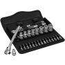 Wera 05004018001 8100 SA 8 Zyklop Metal-ratelset, omschakelpal, 1/4"-aandrijving, metrisch, 28-delig - 2