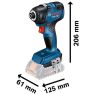 Bosch Combipack GSR 18V-55 accuboormachine + GDR 18V-200 slagschroevendraaier 18V 4.0AH in L-Boxx 06019J2108 - 2