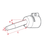 Weldy 119.345 Lasmondstuk (ø 35.5) ø 6 mm, 75 mm - HG/HT - 2