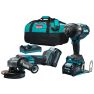 Makita DK0139G202 Combiset - TW001G Slagmoersleutel + GA013G Slijper 40V max 4.0Ah Li-Ion in tas - 3