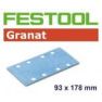 Festool 498943 Schuurstroken Granat STF 93x178/8 P400 GR/100 - 1