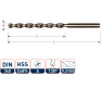 Rotec 152.0350 HSS-E spiraalboor, DIN 340, type TLS1000, Ø3,5 - 1