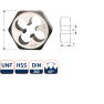Rotec 374.0022 HSS Zeskante Snijmoeren DIN 382 UNF 1/2-20 - 1