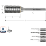 Rotec 431.1307 HM-Stiftfrees 12,7 mm model B - 1