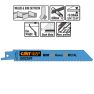 CMT JS925VF-5 JS925VF Reciprozaagbladen 5 stuks Bi-metaal 150mm x 1, 25 x 10-14TPI Toepassing: Metaal plaat (2-10mm), dun en dikwandige buizen en profielen, sloopwerken in metaal - 1